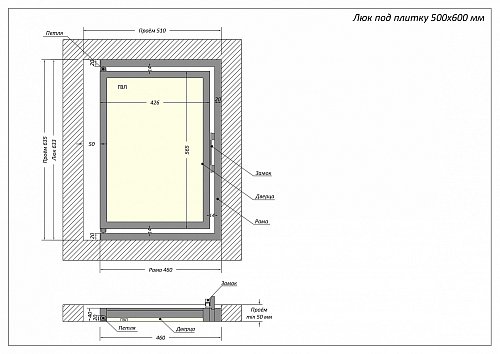 Люк Шагма 500x600 мм