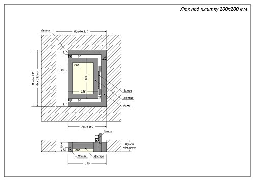 Люк Шагма 200x200 мм