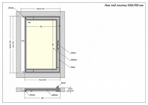 Люк Шагма 500x700 мм