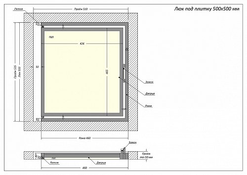 Люк Шагма 500x500 мм