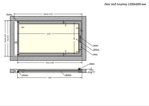 Люк Шагма 1200x600 мм