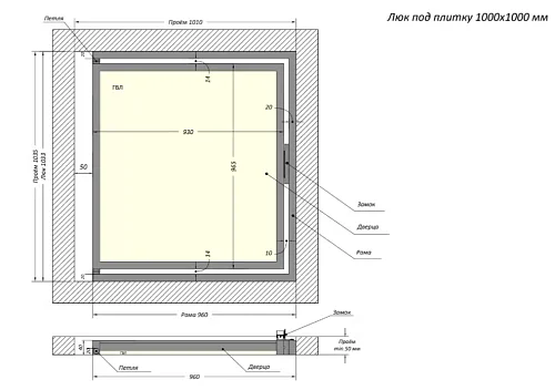 Люк Шагма 1000x1000 мм