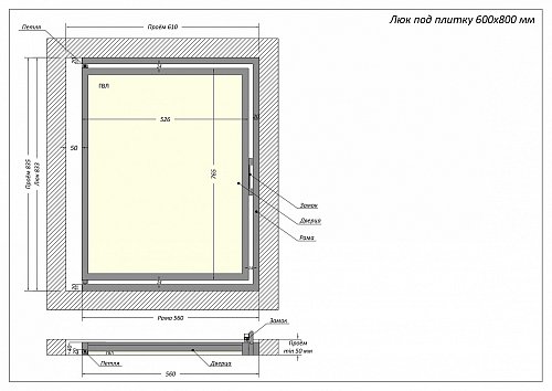 Люк Шагма 600x800 мм